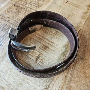 ONYX by Brighton Men's brown woven Leather belt Size 36